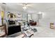 Bonus room has a ceiling fan, fitness equipment, and comfortable seating area at 2011 Dunsmore Ln # 137, Waxhaw, NC 28173