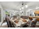 Dining area boasts a table set for eight, perfect for hosting gatherings and creating memories at 2011 Dunsmore Ln # 137, Waxhaw, NC 28173
