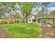 Expansive backyard featuring a well-maintained lawn, patio, and modern home exterior at 2529 Daniel St, Charlotte, NC 28205