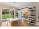 Open dining room with sliding doors to the backyard and stylish decor at 2529 Daniel St, Charlotte, NC 28205