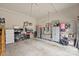 Spacious garage with ample storage, workbench, and organized shelving at 2529 Daniel St, Charlotte, NC 28205