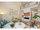Comfortable living area with modern decor, a fireplace, and lots of natural light at 2529 Daniel St, Charlotte, NC 28205