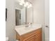 Bathroom vanity with light wood finish, large mirror, and modern fixtures at 301 E Tremont Ave, Charlotte, NC 28203
