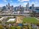 Stunning aerial view of the property with the vibrant city skyline as a backdrop on a sunny day at 306 S Cedar St # 10, Charlotte, NC 28202