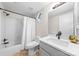Clean bathroom with new fixtures, a shower and tub, and stylish vanity, ideal for relaxation at 306 S Cedar St # 10, Charlotte, NC 28202