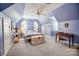 Charming bedroom featuring sloped ceilings, a cozy bed and stylish decor at 3717 Bodenham Ct, Charlotte, NC 28215