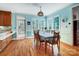 Inviting dining area filled with natural light, seamlessly connects to outdoor spaces and kitchen at 3717 Bodenham Ct, Charlotte, NC 28215