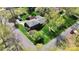 Aerial view of a home on a corner lot with mature trees and lush landscaping at 501 Eastwood Dr, Gastonia, NC 28054