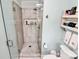 Modern bathroom with a glass-enclosed shower and stylish fixtures at 501 Eastwood Dr, Gastonia, NC 28054