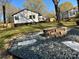 Inviting backyard with a custom stone fire pit area, perfect for outdoor gatherings and relaxation at 609 Mccarten St, Monroe, NC 28112