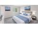 Staged bedroom with modern decor and coordinated bedding at 6501 Thamesmead Ln, Mint Hill, NC 28227