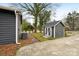 Storage shed in backyard next to main structure and central AC at 6501 Thamesmead Ln, Mint Hill, NC 28227