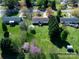 An aerial view displays homes with well-maintained lawns and landscaping at 841 E Zion Church Rd, Shelby, NC 28150