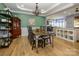 Formal dining room featuring stylish decor, wood floors, and an open floor plan at 1021 Glen Laurel Dr, Fort Mill, SC 29707
