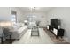 Bright living room with hardwood floors, neutral decor, and modern lighting at 108 White Oak St, Chester, SC 29706