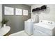 This laundry room includes modern appliances and stylish decor at 146 Falling Up Ln, Salisbury, NC 28147