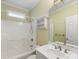 Bathroom featuring a white sink, toilet, and a shower-tub combination at 153 Stafford Estates Dr, Salisbury, NC 28146