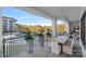 Beautiful patio with modern table, chairs, and plants, offering stunning views at 19329 Watermark Dr # 531, Cornelius, NC 28031