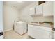 Laundry room with cabinets, folding area, and a sink at 2023 Aragon Ln, Gastonia, NC 28056