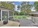 Expansive back deck perfect for outdoor dining and entertaining, overlooking the backyard at 500 Lansdowne Rd, Charlotte, NC 28270