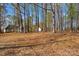 Expansive backyard featuring mature trees, a storage shed, and fenced-in area for versatile outdoor use at 620 St Lukes Church Rd, Salisbury, NC 28146