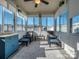 Bright sunroom with lots of windows, light-colored walls, and seating furniture at 12848 Mustang Dr, Midland, NC 28107
