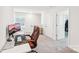Upstairs office space with desk, leather chair and neutral carpet at 2027 Redstone Dr, York, SC 29745
