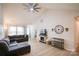 Cozy living room with vaulted ceiling, fireplace, and stylish decor at 222 Baldwin Ct, Rock Hill, SC 29730