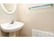 Charming bathroom sink with chrome faucet and a decorative mirror is an ideal feature at 2514 Waters Vista Cir, Charlotte, NC 28213