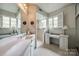 Unique bathroom with vanity and plentiful counter space at 3330 Foxcroft Rd, Charlotte, NC 28211