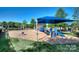 Community playground featuring swings, slides, and a covered picnic area for residents at 4554 Craigmoss Ln, Charlotte, NC 28278