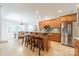 Modern kitchen featuring stainless steel appliances and granite countertops at 4599 Rustling Woods Dr, Denver, NC 28037