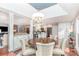 Dining room featuring a round table with seating, chandelier, and lots of natural light at 5125 Waxwind Ln, Charlotte, NC 28226