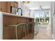 Modern kitchen island with seating, stainless steel appliances, and an open concept design at 5604 Kingspan Dr, Charlotte, NC 28217