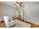 Another angle of the office space showing the closet and door to another room at 722 Sandy Green Ct, Fort Mill, SC 29715