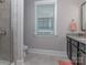 Clean bathroom featuring a tiled shower, neutral colors, and modern fixtures for a relaxing experience at 815 Digby Rd, Rock Hill, SC 29730