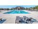 A community pool with swimming lanes, lounge chairs, and a pool house at 815 Digby Rd, Rock Hill, SC 29730