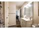 Well-lit bathroom features a wooden floor, single sink vanity, and plenty of storage space at 970 Willowbrook Ave, Rock Hill, SC 29730