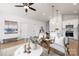 Inviting living room seamlessly connects to the kitchen, featuring modern decor, and creating a cohesive and stylish living area at 1026 Dooley Dr, Charlotte, NC 28227