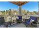 Inviting balcony with comfortable seating and a beautiful view of the lake and surrounding trees at 104 Pier 33 Dr # 308, Mooresville, NC 28117