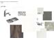 Selection of kitchen and bathroom finishes, including granite counters, white cabinets, stainless steel fixtures, and tile flooring at 2022 Puddle Pond Rd, Indian Trail, NC 28079