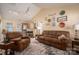 Comfortable living room with vaulted ceiling and stylish furnishings, open floorplan at 2401 Gelsinger Ave, Bessemer City, NC 28016