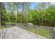 The back deck overlooks a spacious backyard with mature trees at 2717 Stockwood Dr, Gastonia, NC 28056