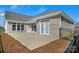 Open concrete patio in backyard with black metal fencing around the perimeter at 3054 Constitution Ln, Gastonia, NC 28056
