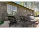 The brick home exterior shows a back patio, steps, and ample space with backyard access at 518 W Westview St, Gastonia, NC 28052