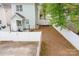 Aerial view of backyard featuring patio, lawn, and perimeter fence at 6603 Park Meadows Pl, Huntersville, NC 28078