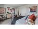 Bedroom with a bed and modern decor at 711 Olde England Dr, Lincolnton, NC 28092