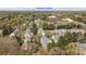 Aerial view of townhomes with Downtown Charlotte in the background at 11929 Kings Castle Ct, Charlotte, NC 28277