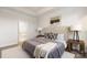 Nicely decorated bedroom featuring a tufted headboard and neutral decor at 124 N Shayna Rd, Troutman, NC 28166