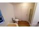 Bathroom featuring a toilet, shower, and vanity sink at 1524 J Rhyne Reep Rd, Vale, NC 28168